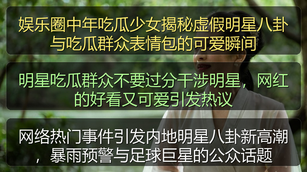 天涯海角 - 网络热门事件引发内地明星八卦新高潮，暴雨预警与足球巨星的公众话题