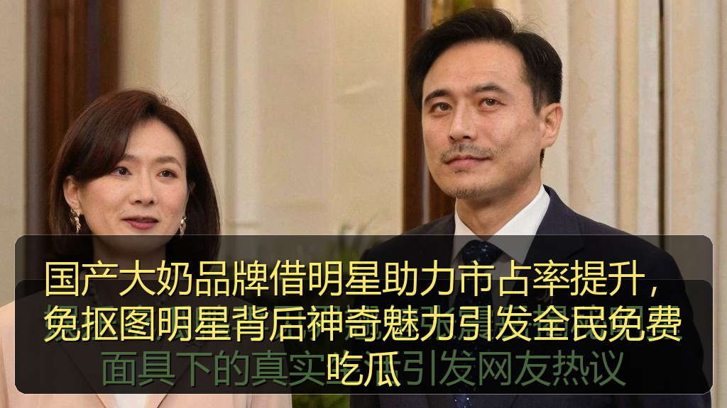 国产大奶品牌借明星助力市占率提升，免抠图明星背后神奇魅力引发全民免费吃瓜