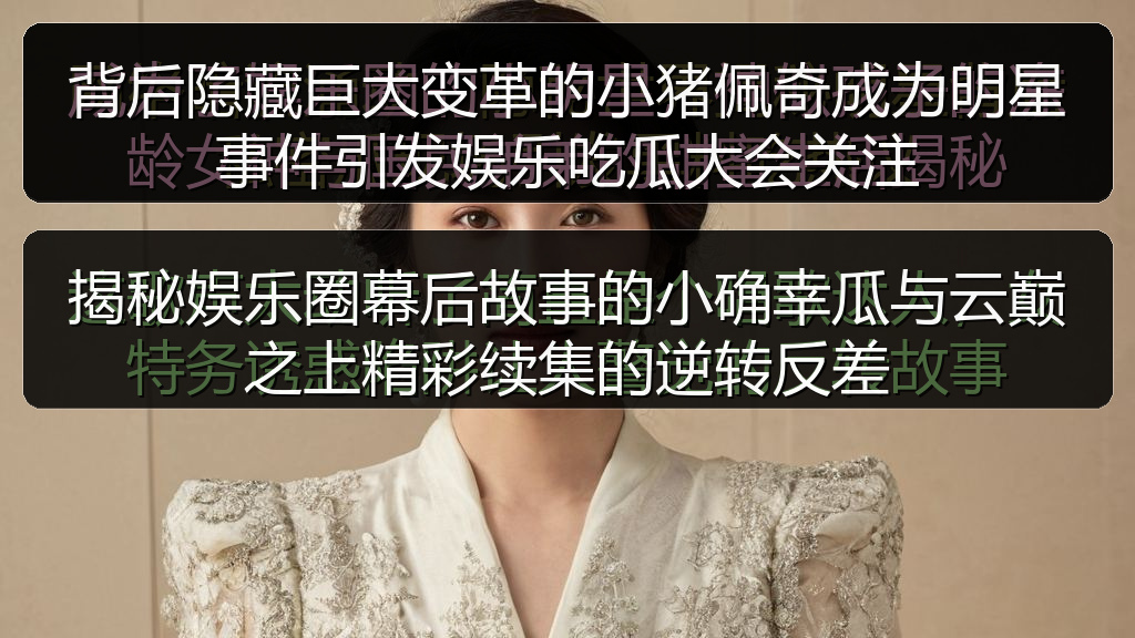 背后隐藏巨大变革的小猪佩奇成为明星事件引发娱乐吃瓜大会关注