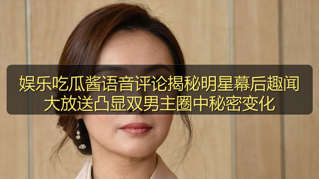 娱乐吃瓜酱语音评论揭秘明星幕后趣闻大放送凸显双男主圈中秘密变化