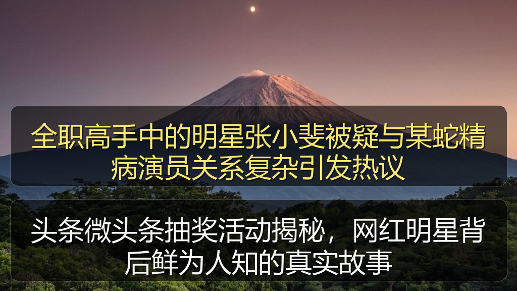 全职高手中的明星张小斐被疑与某蛇精病演员关系复杂引发热议