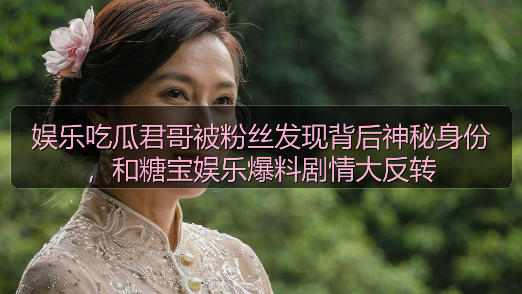 娱乐吃瓜君哥被粉丝发现背后神秘身份，和糖宝娱乐爆料剧情大反转